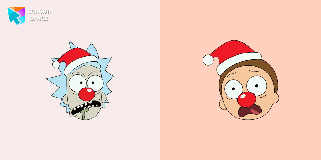 Christmas Rick and Morty cursor cursor pack